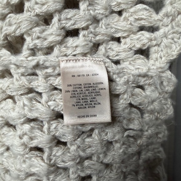 Anthropologie Far Away From Close Cardigan Sweater Duster Floral Doily Cream XS - Picture 14 of 14